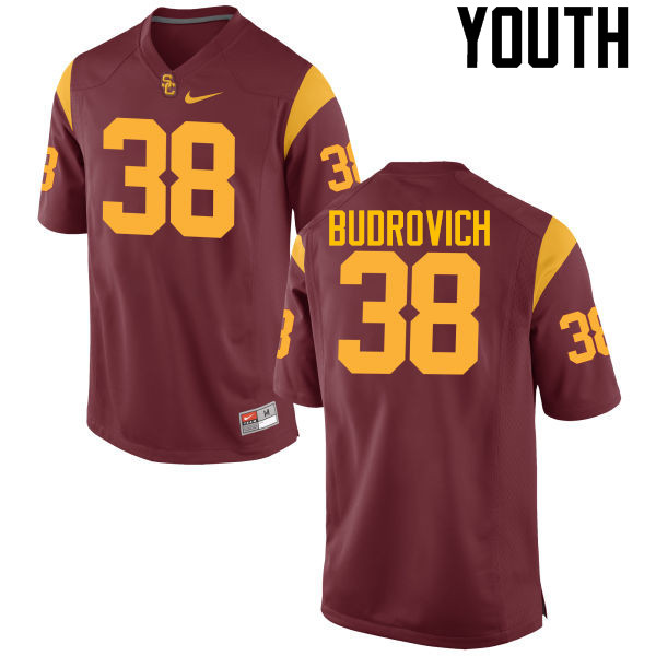 Youth #38 Reid Budrovich USC Trojans College Football Jerseys-Cardinal - Click Image to Close